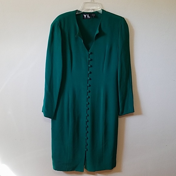 B. VINTAGE Y L Silk Dress - Picture 1 of 6